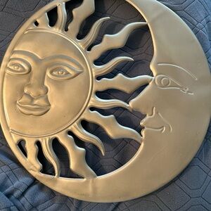 Private Label Gold Sun and Moon Metal Wall Decor